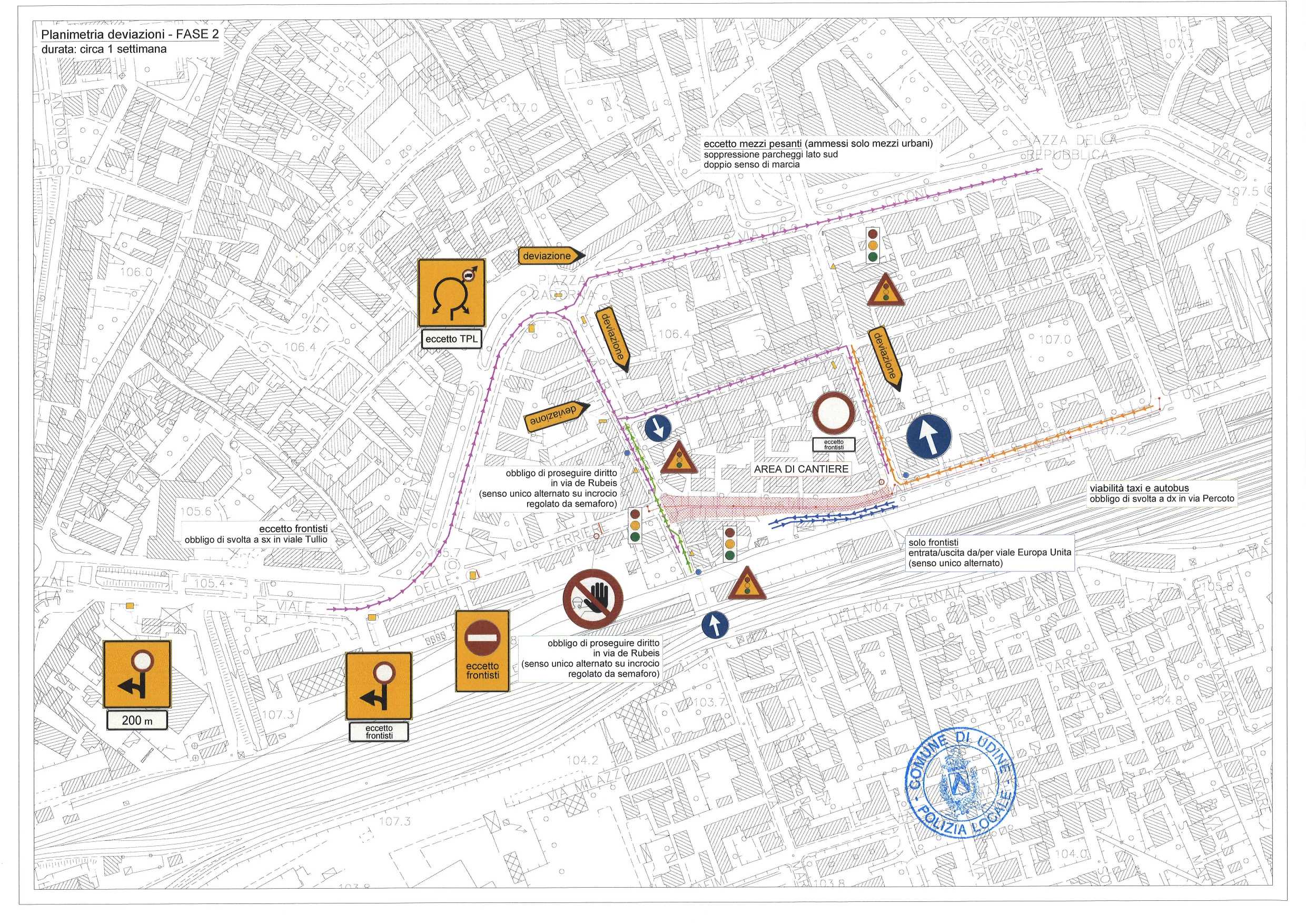 Lavori in viale Europa Unita: da lunedì 8 luglio iniza la seconda fase