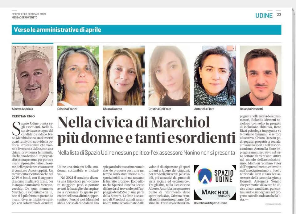 La lista nella campagna elettorale 2023