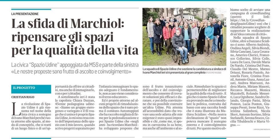 La presentazione del programma di Spazio Udine alle elezioni del 2023