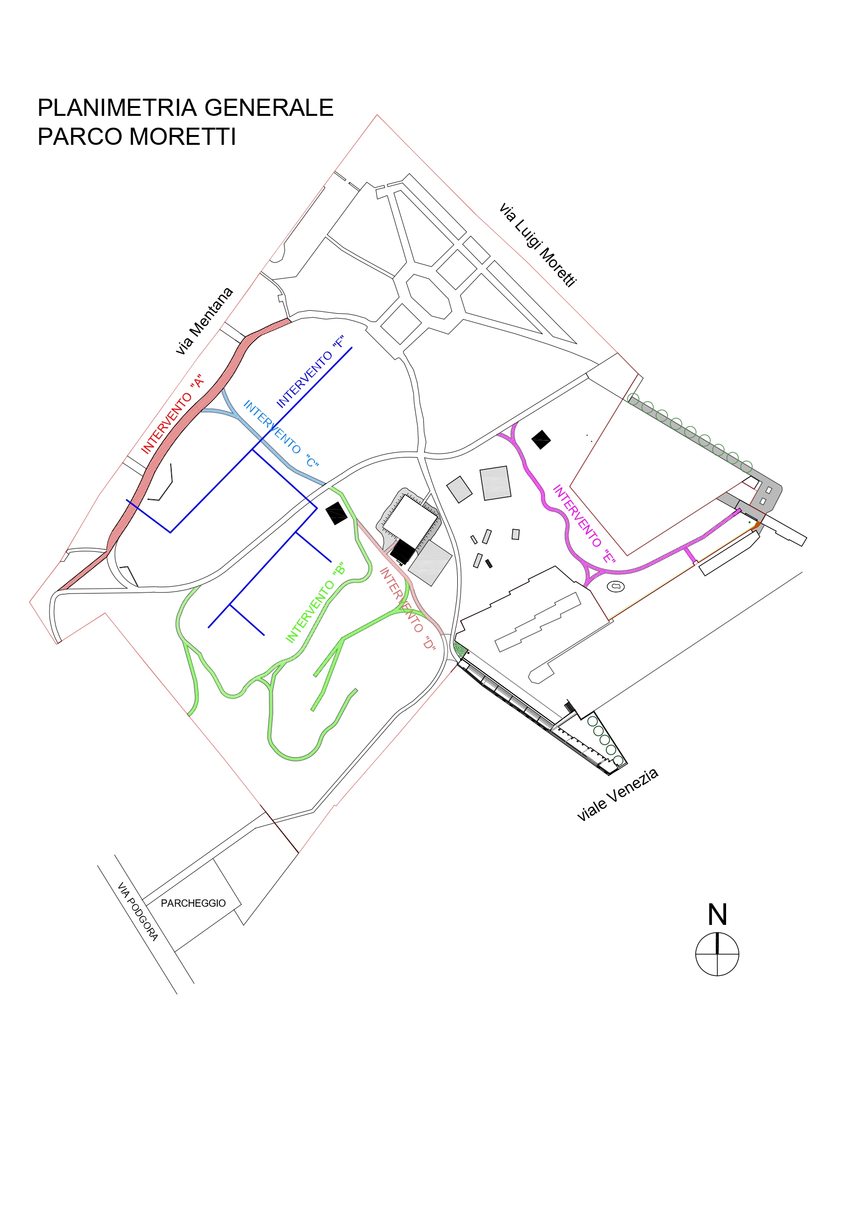 mappa lavori Parco Moretti mappa lavori Parco Moretti