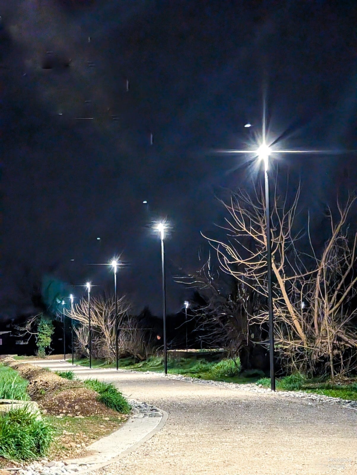 Strada Vecchia di Terenzano illuminata